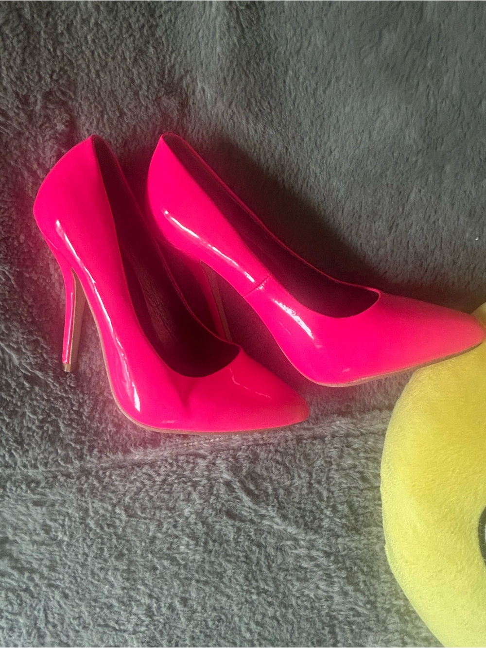 Hot Pink Patent Stiletto Pumps - Women's High Heels